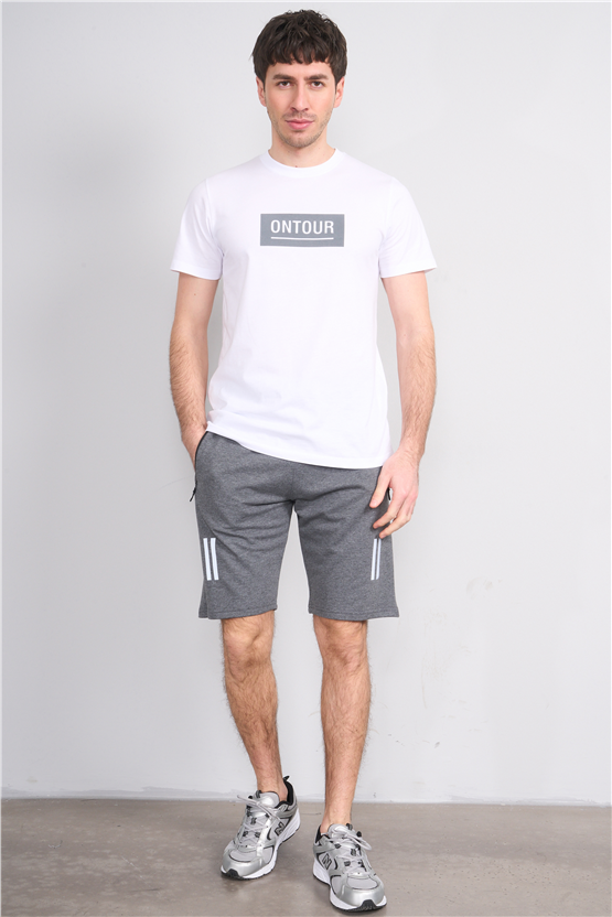 C.K Y26 1457 Mnt Antrasit Erkek Licrasız 2 İplik Short