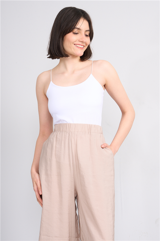 C.K Y26 8445 Fithit Byn Ip Askılı Penye Atlet Beyaz