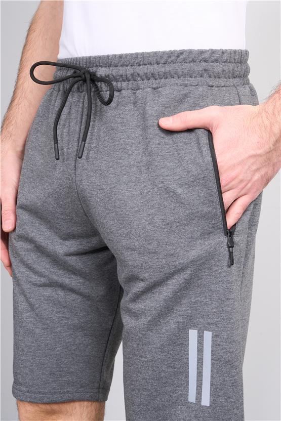 C.K Y26 1457 Mnt Antrasit Erkek Licrasız 2 İplik Short