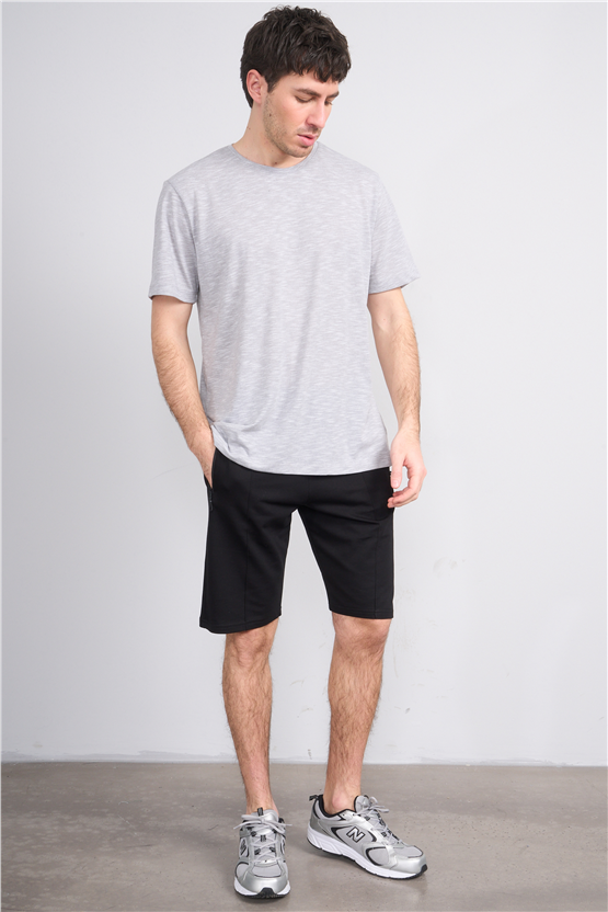 C.K Y26 1455 Mnt Siyah Erkek Licrasız 2 İplik Short