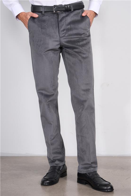 C.K 9246 Mnt Erkek Kadife Pantolon Gri No 10