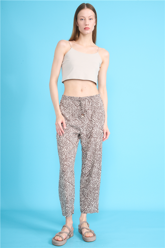C.K Y26 8453 Fithit Byn Ip Askılı Penye Crop Atlet Vizon