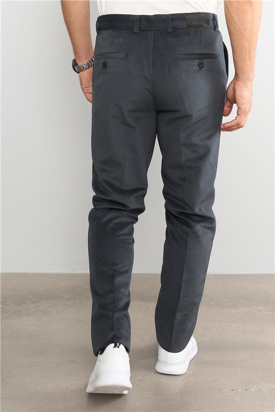 C.K 9246 Mnt Erkek Kadife Pantolon Koyu Gri No 9