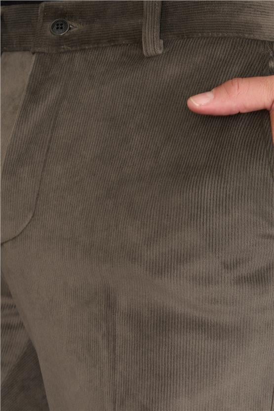 C.K 9247 Mentality Erkek Kadife Yan Cep Pantolon Haki No:5