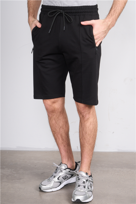C.K Y26 1455 Mnt Siyah Erkek Licrasız 2 İplik Short