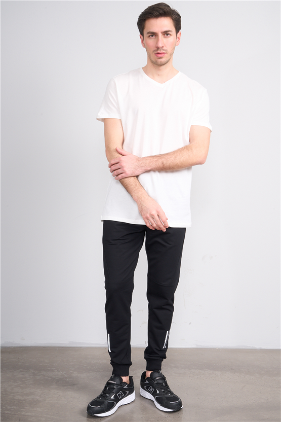 C.K Y26 7105 Mnt Siyah Erkek Penye 2 İplik Eşofman Alt