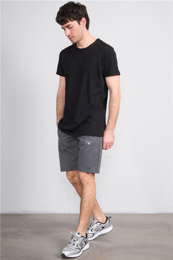 C.K Y26 1460 Mnt Antrasit Erkek Double Face Short