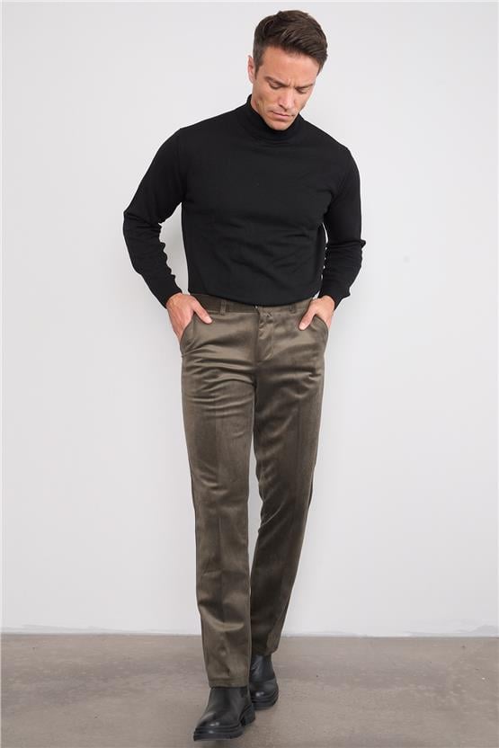 C.K 9246 Mnt Erkek Kadife Pantolon Haki No 5