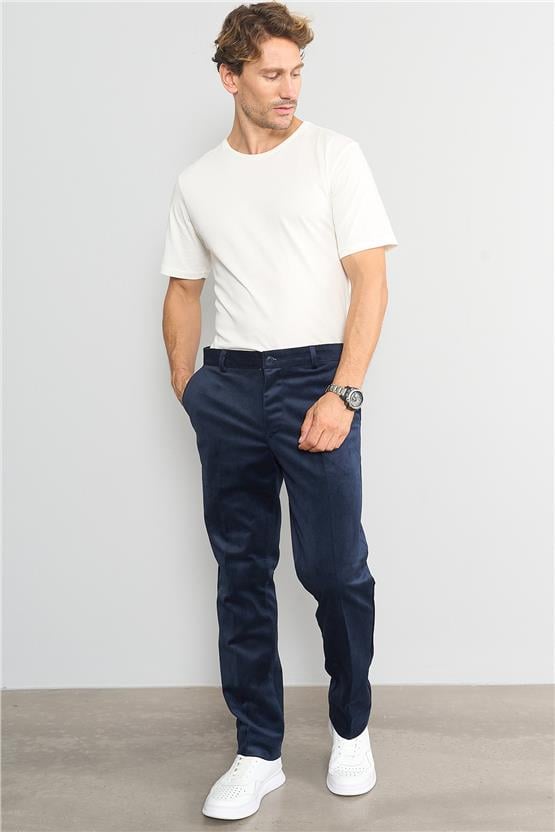 C.K 9246 Mnt Erkek Kadife Pantolon Lacivert No 2