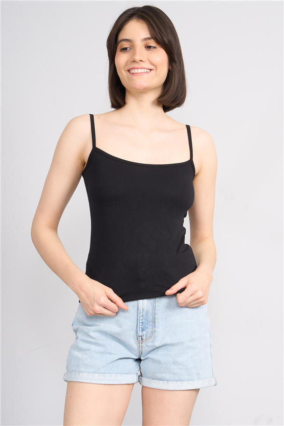 C.K Y26 8516 Fithit Byn Askılı Penye Atlet Siyah