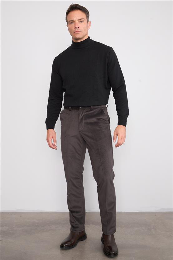 C.K 9247 Mentality Erkek Kadife Yan Cep Pantolon Koyu Kahve No:5