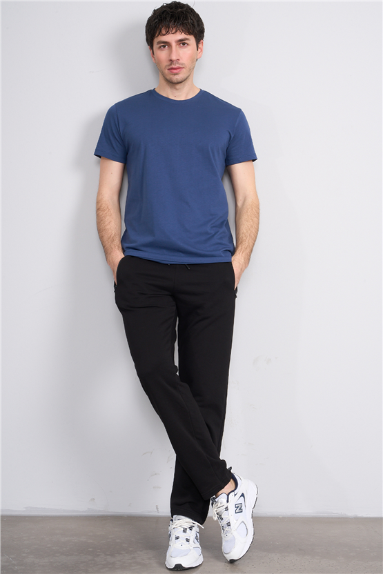 C.K Y26 1453 Mnt Siyah Erkek 3 İp Şardonsuz Eşofman Alt