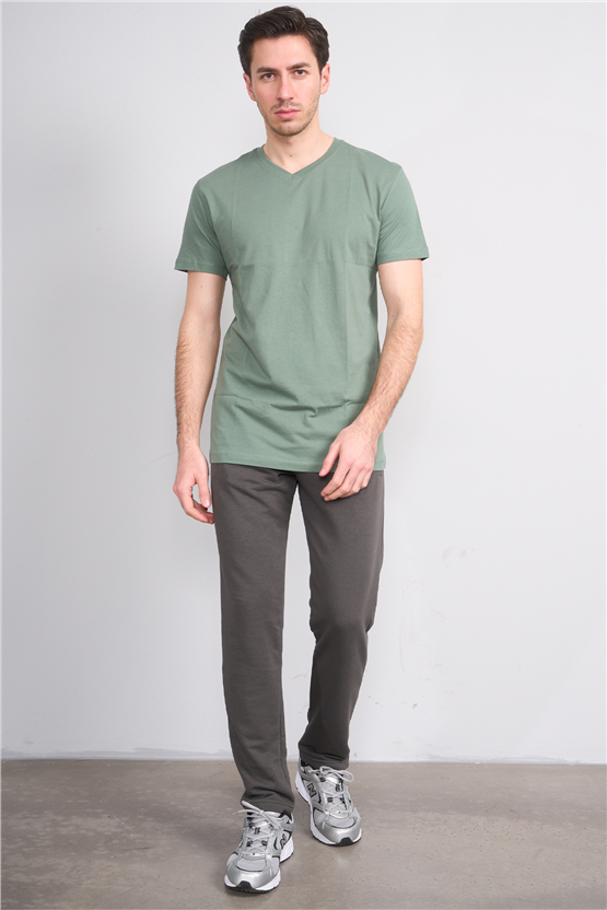 C.K Y26 7006 Mnt Haki Erkek 3 İp Şardonsuz Eşofman Alt