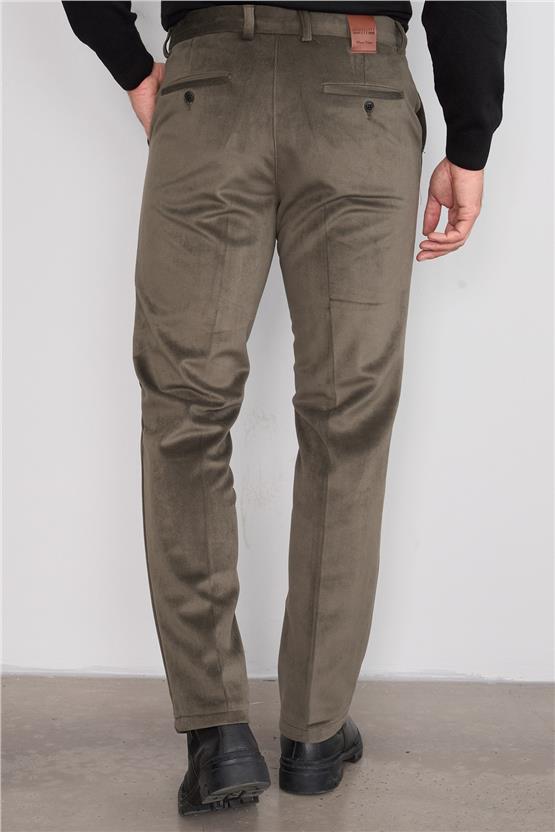 C.K 9247 Mentality Erkek Kadife Yan Cep Pantolon Haki No:5