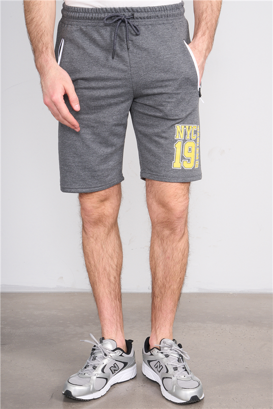 C.K Y26 1118 Mnt Antrasit Erkek Licrasız 2 İplik Short