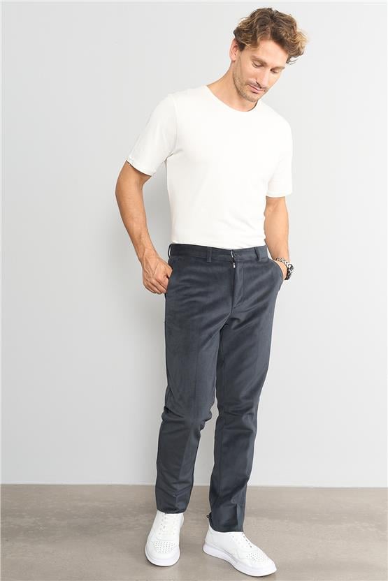 C.K 9246 Mnt Erkek Kadife Pantolon Koyu Gri No 9