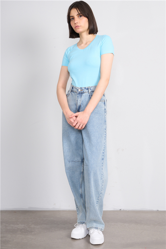 C.K Y26 8036 Pachie Byn V.Yk Basic T-shirt Mavi