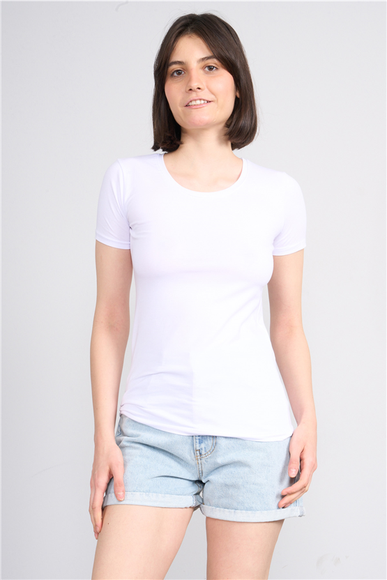 C.K Y26 8037 Pachie Byn B.Yk Basic T-shirt Beyaz