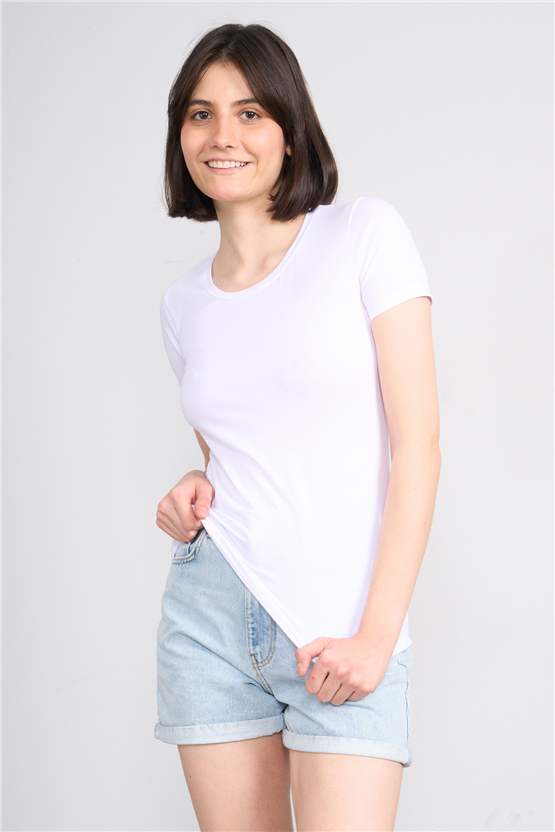 C.K Y26 8037 Pachie Byn B.Yk Basic T-shirt Beyaz