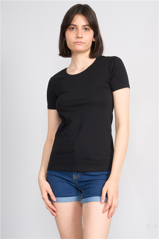 C.K Y26 8037 Pachie Byn B.Yk Basic T-shirt Siyah
