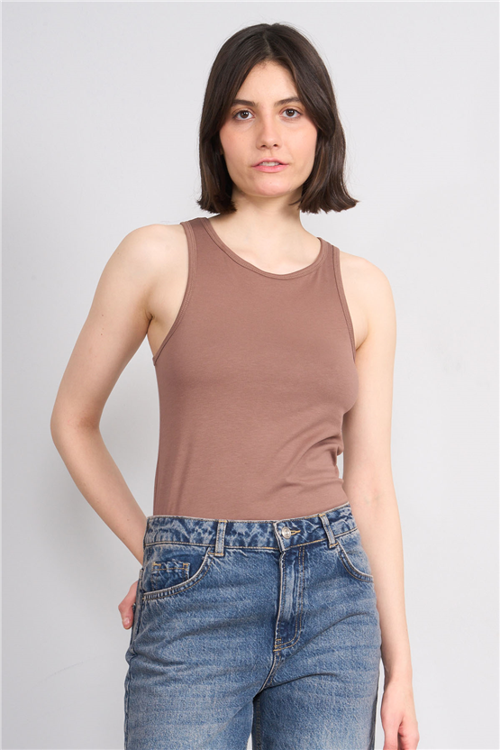 C.K Y26 8450 Fithit Byn B.Yk Kalın Askılı Rambo Atlet Kakao