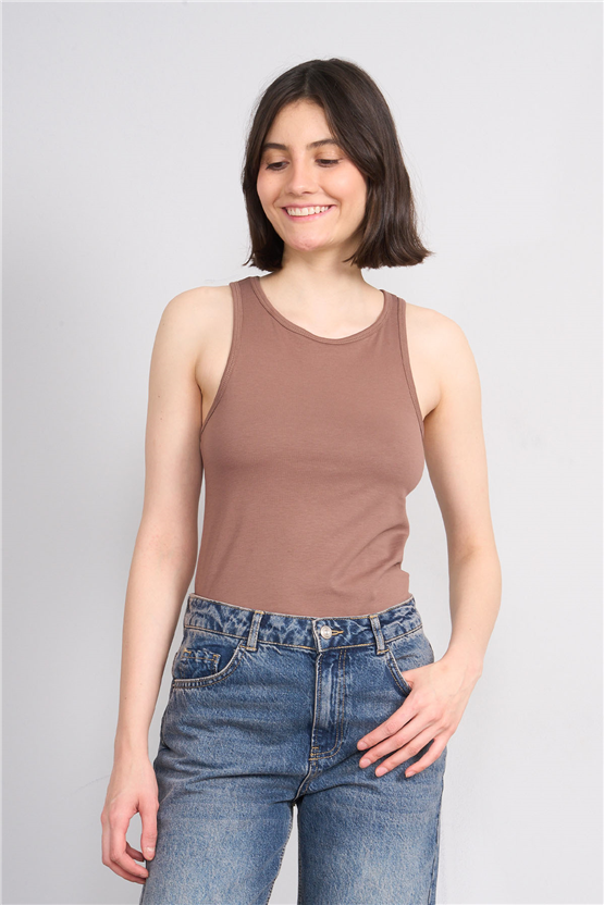 C.K Y26 8450 Fithit Byn B.Yk Kalın Askılı Rambo Atlet Kakao