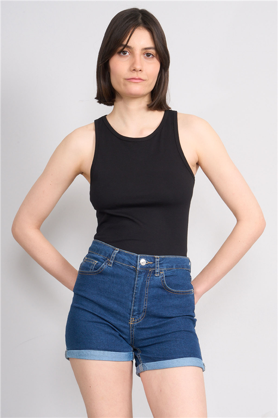 C.K Y26 8450 Fithit Byn B.Yk Kalın Askılı Rambo Atlet Siyah