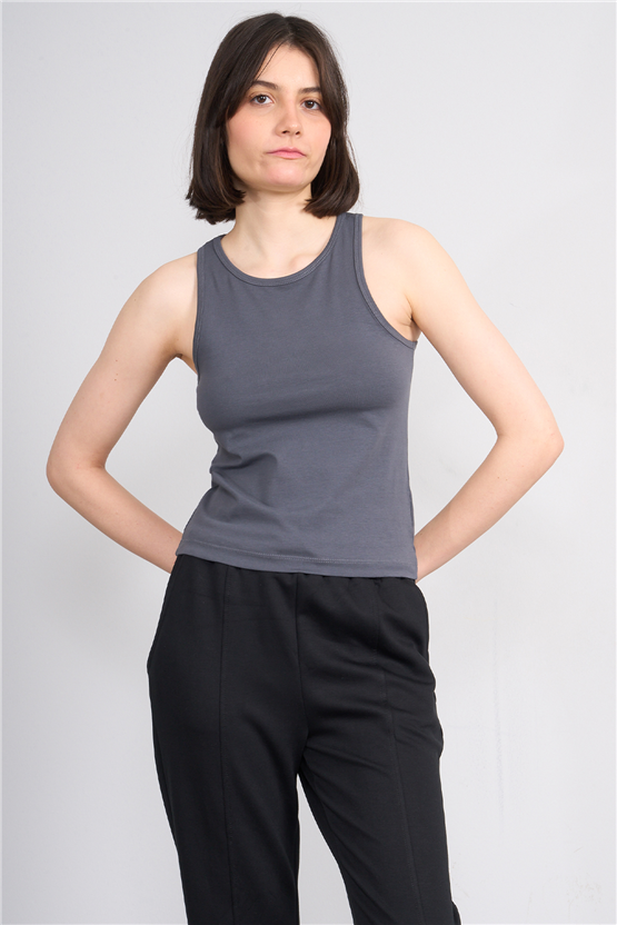 C.K Y26 8450 Fithit Byn B.Yk Kalın Askılı Rambo Atlet K.Gri