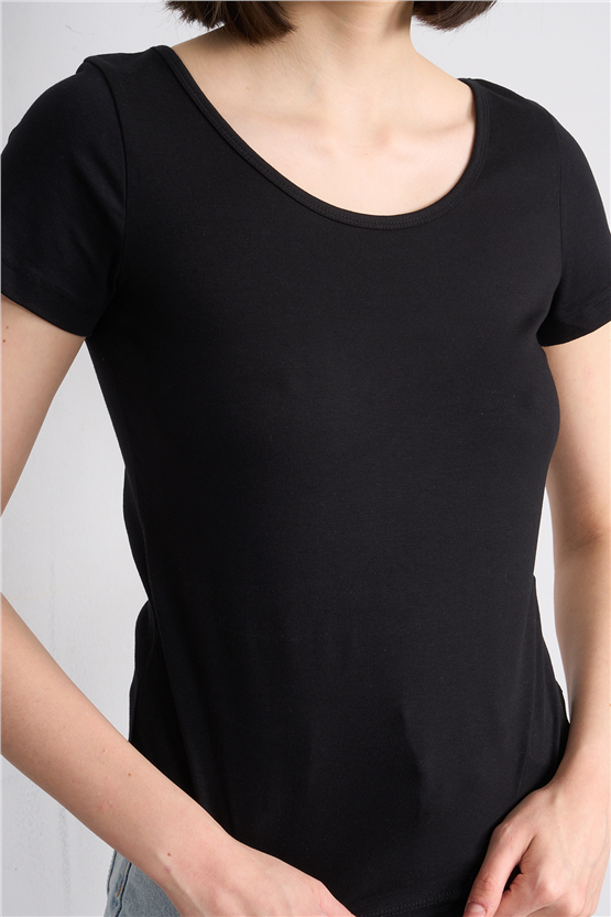 C.K Y26 8461 Fithit Byn U.Yk Penye Spagettı T-shirt Siyah