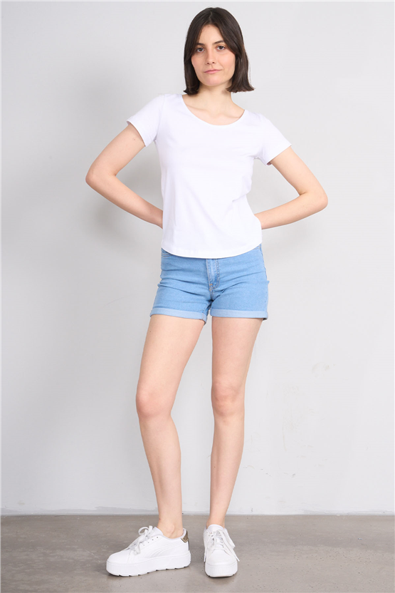 C.K Y26 8461 Fithit Byn U.Yk Penye Spagettı T-shirt Beyaz