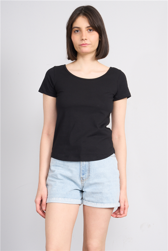 C.K Y26 8461 Fithit Byn U.Yk Penye Spagettı T-shirt Siyah