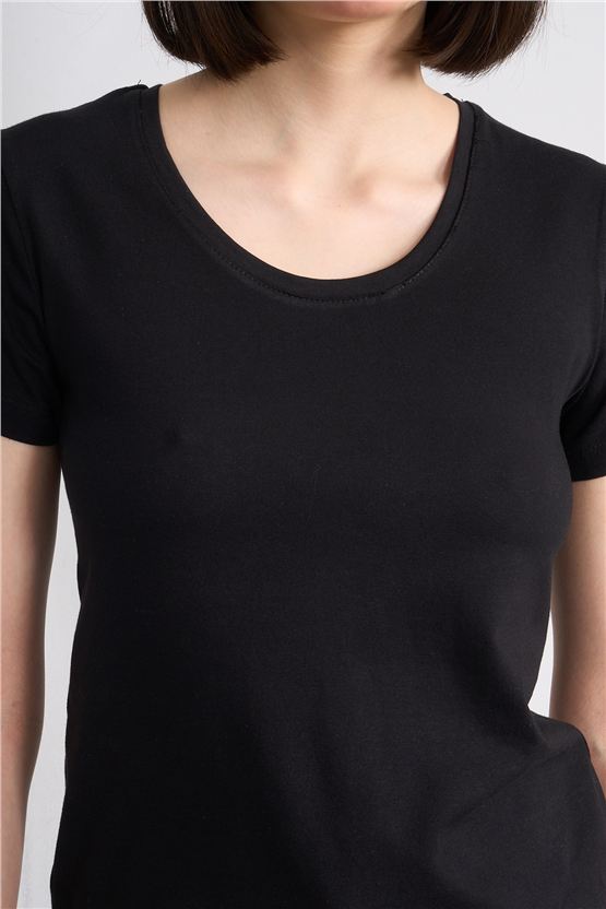 C.K Y26 8464 Fithit Byn U.Yk Penye Slimfıt T-shirt Siyah