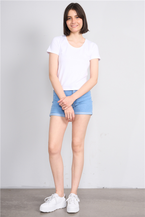 C.K Y26 8464 Fithit Byn U.Yk Penye Slimfıt T-shirt Beyaz