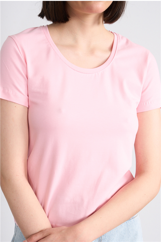 C.K Y26 8464 Fithit Byn U.Yk Penye Slimfıt T-shirt A.Pembe
