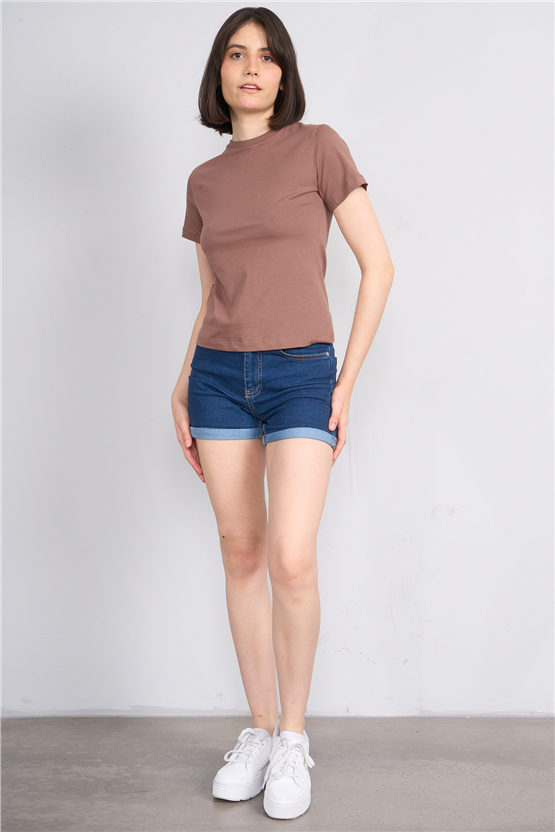 C.K Y26 8501 Fithit Byn B.Yk S.Fıt Penye T-shirt Kakao