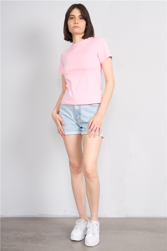 C.K Y26 8501 Fithit Byn B.Yk S.Fıt Penye T-shirt A.Pembe