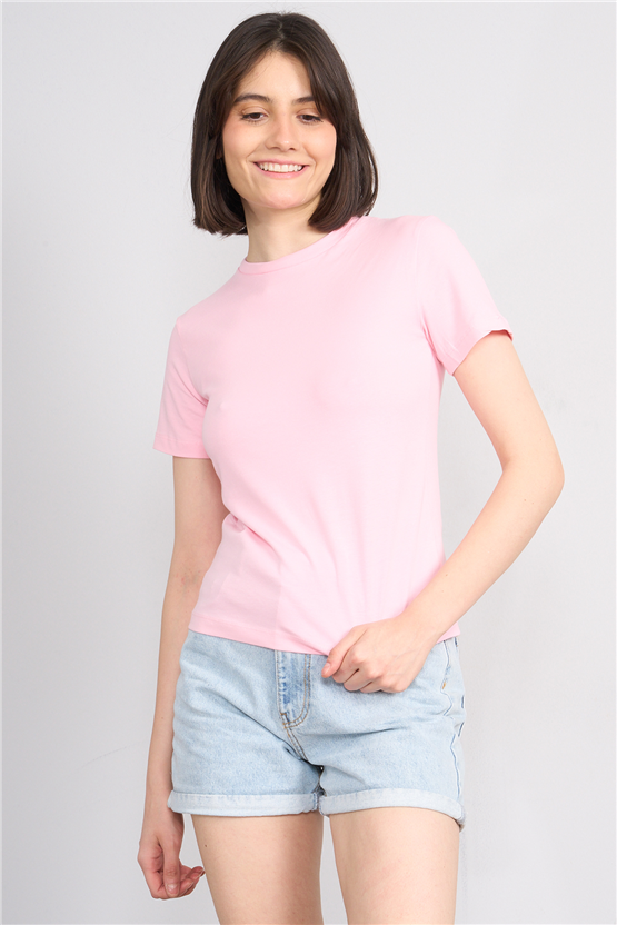 C.K Y26 8501 Fithit Byn B.Yk S.Fıt Penye T-shirt A.Pembe