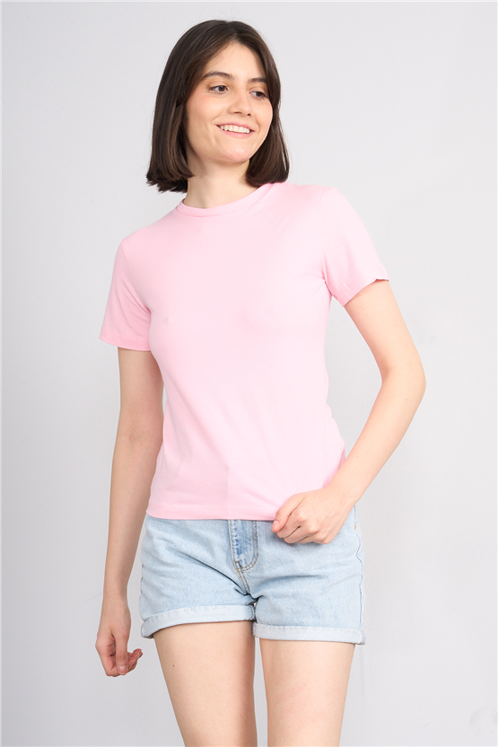 C.K Y26 8501 Fithit Byn B.Yk S.Fıt Penye T-shirt A.Pembe