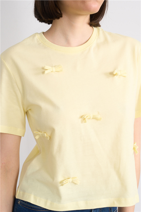 C.K Y26 8647 Fithit Byn B.Yk Regular Crop T-shirt U.Sarı