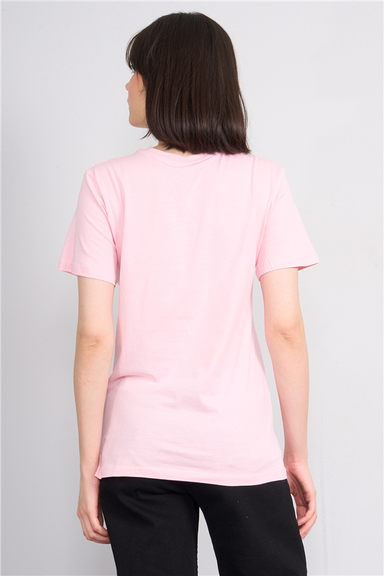 C.K Y26 8781 Fithit Byn B.Yk Regular Baskılı T-shirt A.Pembe
