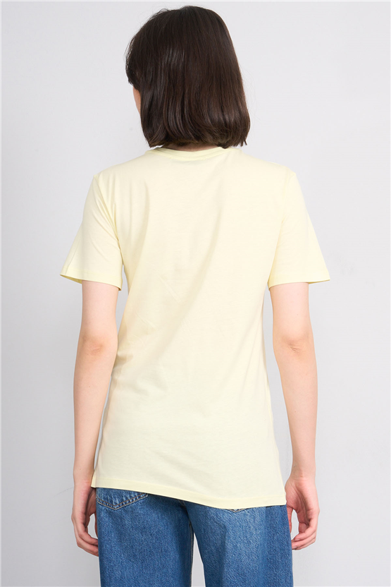 C.K Y26 8781 Fithit Byn B.Yk Regular Baskılı T-shirt U.Sarı
