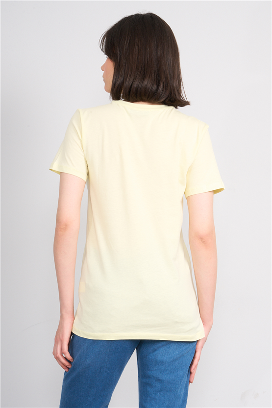 C.K Y26 8787 Fithit Byn B.Yk Regular Baskılı T-shirt U.Sarı