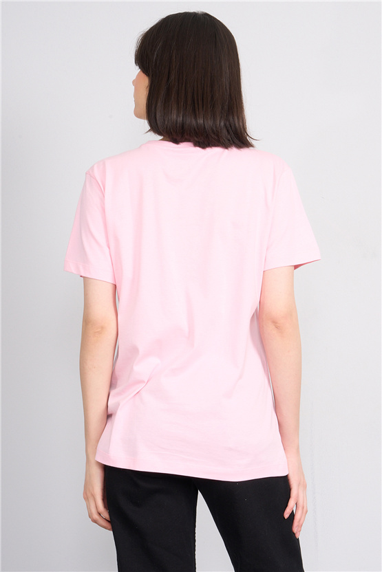 C.K Y26 8788 Fithit Byn B.Yk Regular Baskılı T-shirt A.Pembe