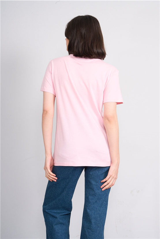 C.K Y26 8792 Fithit Byn B.Yk Regular Baskılı T-shirt A.Pembe
