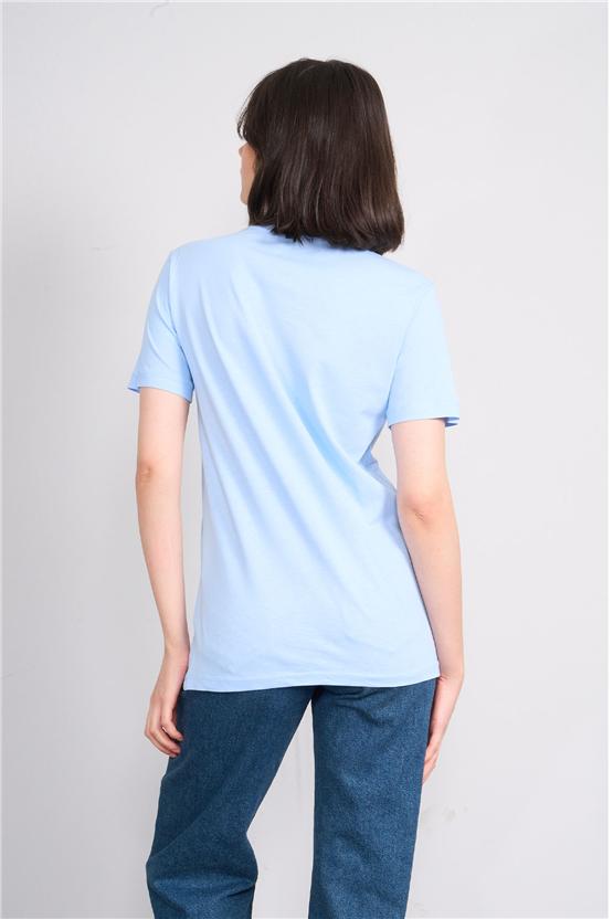 C.K Y26 8840 Fithit Byn B.Yk Regular Baskılı T-shirt A.Mavi