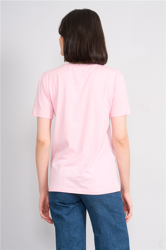 C.K Y26 8840 Fithit Byn B.Yk Regular Baskılı T-shirt A.Pembe