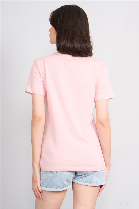 C.K Y26 8860 Fithit Byn B.Yk Regular Baskılı T-shirt Pudra