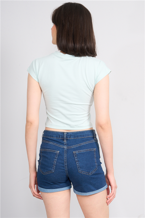 C.K Y26 8864 Fithit Byn B.Yk Regular Baskılı T-shirt Cagla