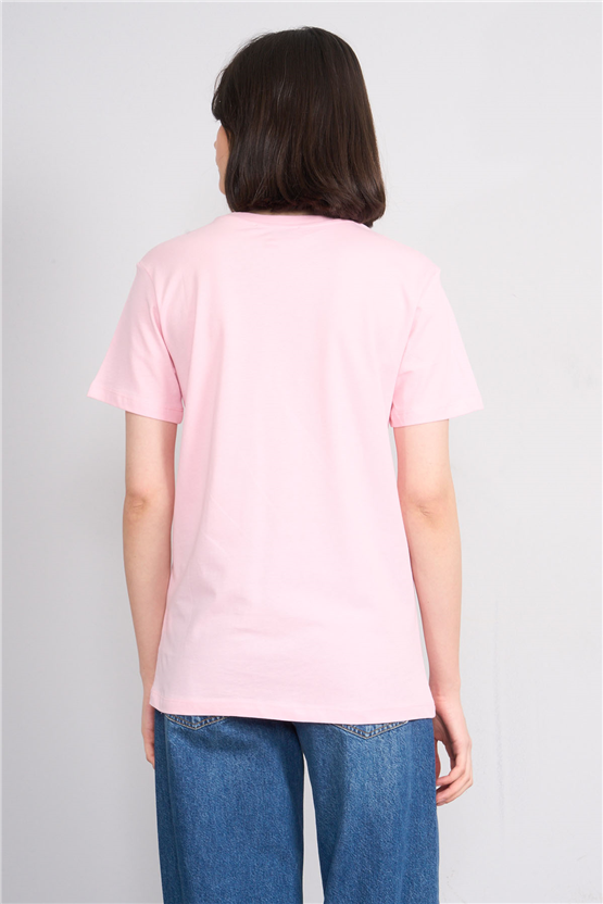 C.K Y26 8888 Fithit Byn B.Yk Regular Baskılı T-shirt A.Pembe