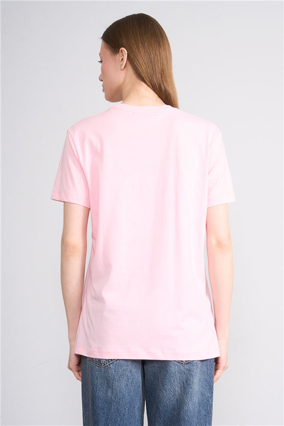 C.K Y26 8910 Fithit Byn B.Yk Regular Baskılı T-shirt U.Pembe